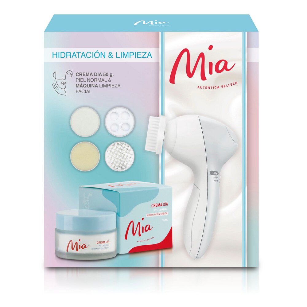 Mia-Hidratacion&Limpieza-Crema-Dia-Piel-Normal-50G+Maquina-Limpieza-Facial-imagen