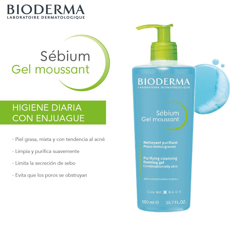 Sebium-Gel-Moussant-Gel-Limpiador-Suave-Para-Pieles-Grasas-Mixtas-O-con-Tendencia-Acn&eacute;ica-500-mL-imagen-2