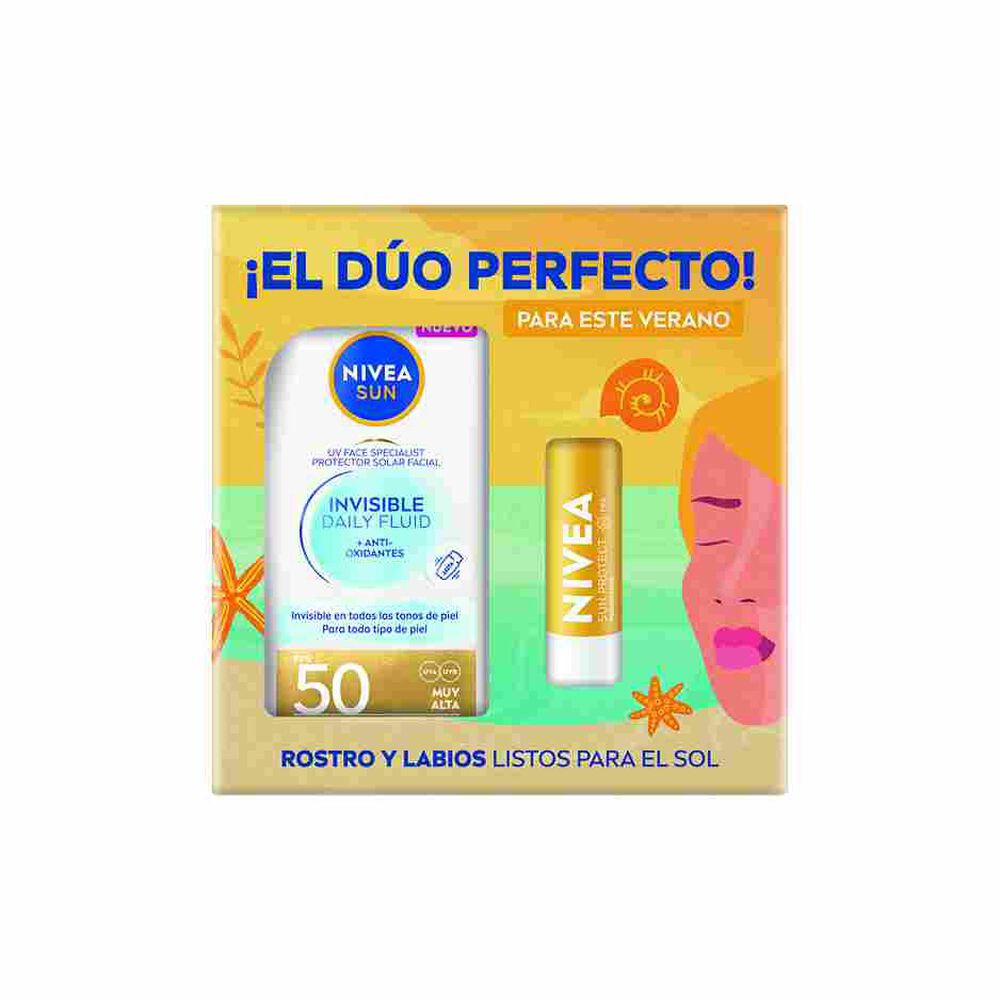 Pack-B&aacute;lsamo-Labial-Sun-Fps20-+-Uv-Face-Invisible-Daily-Fluid-Fps50-imagen-2
