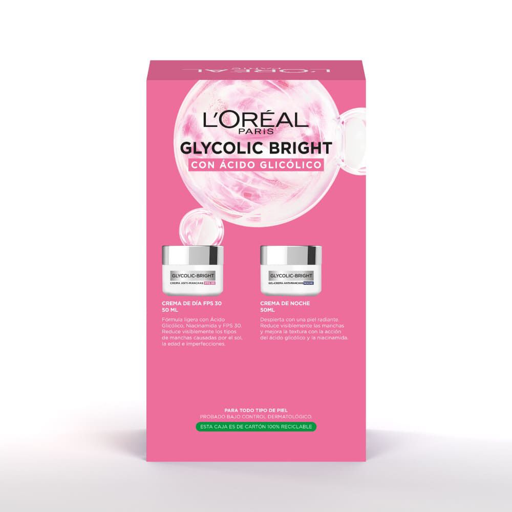 Rutina-Anti-Manchas-Glycolic-Bright:-Crema-De-D&iacute;a-Fps30-Y-Crema-Gel-De-Noche-imagen-2
