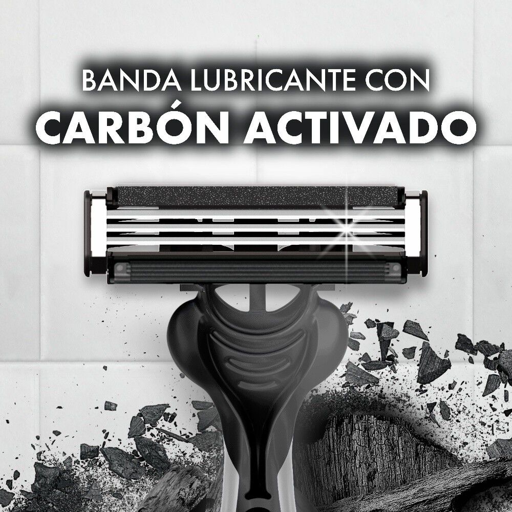 Máquina-de-Afeitar-Prestobarba-3-Carbono-con-Carbón-Activado-4-Und-imagen-3