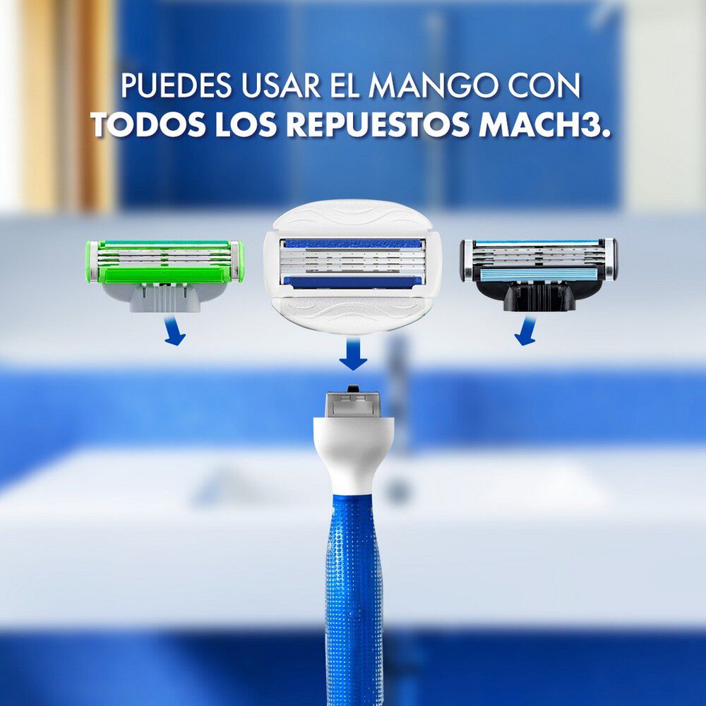 Máquina-afeitar-recargable-Mach3-Cuerpo-+-cartucho-imagen-2