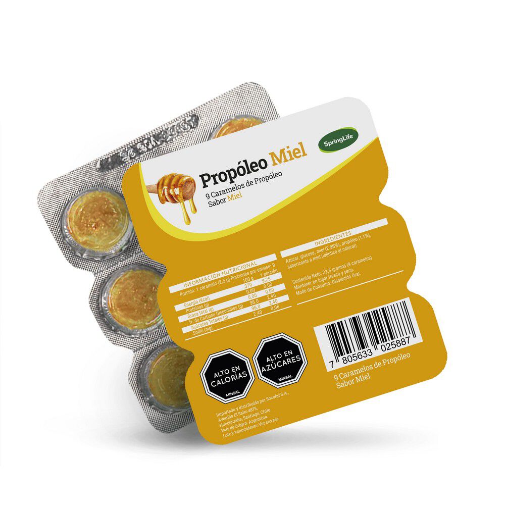 Prop&oacute;leo-Blister-9-caramelos,-sabor-miel-imagen