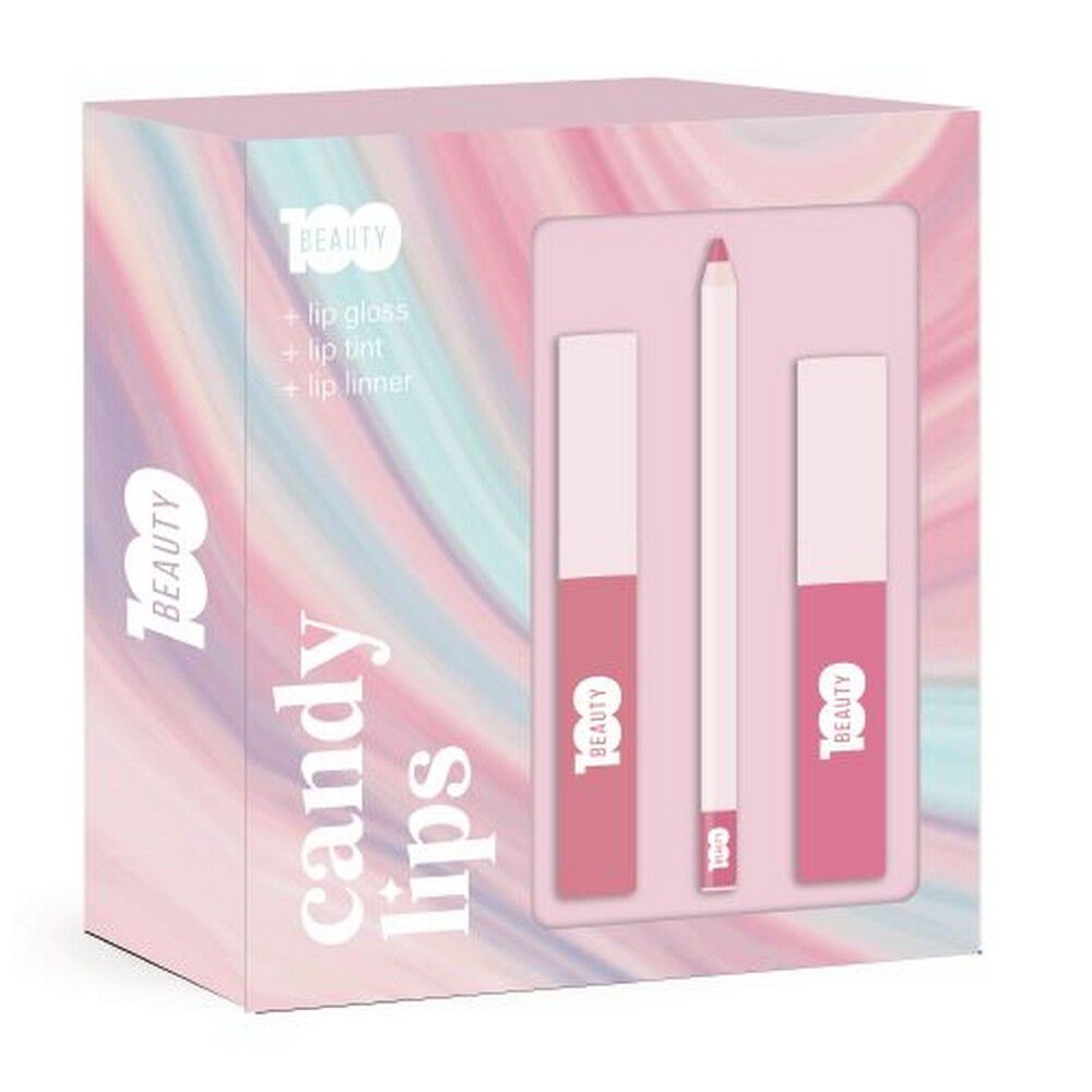 Beauty-100-Lip-Box-Gloss+Tinta-De-Labios+Delineador-De-Labios-imagen-1
