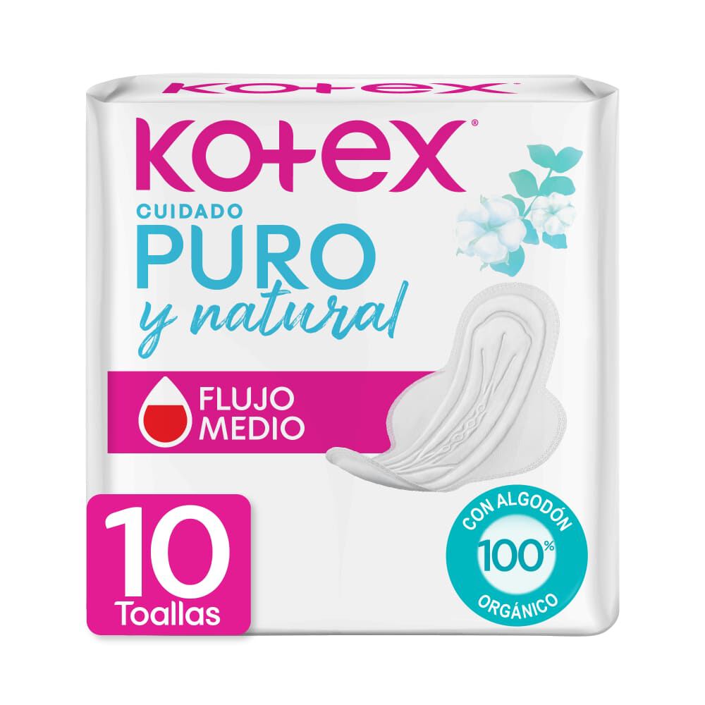 Toallas-Higi&eacute;nicas-Kotex-Puro-y-Natural-10U-imagen-1
