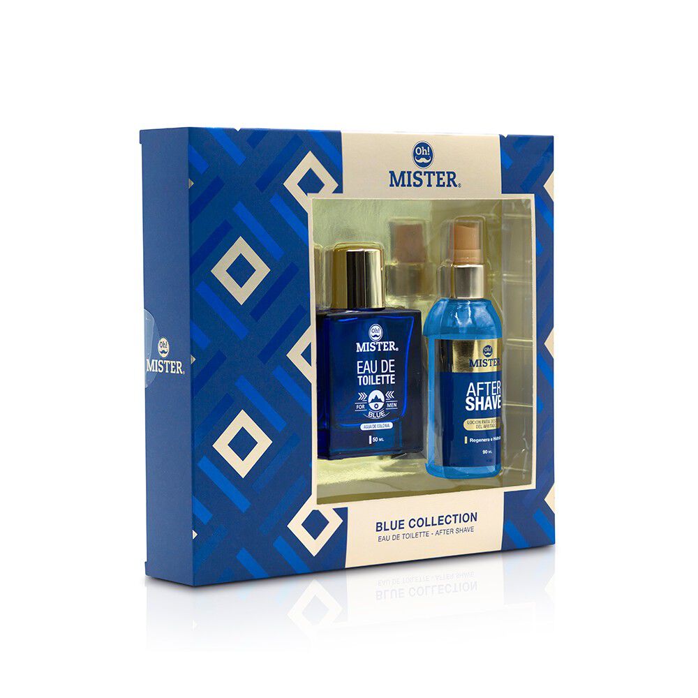 Mister-Blue-Eau-de-Toilette-Spray-50-mL-+-After-Shave-100-mL-imagen-1