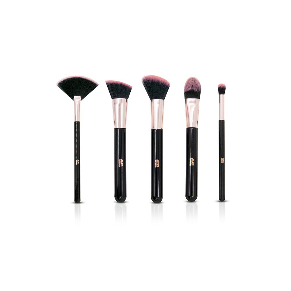 Set-Brochas-Tipo-Libro-Powder/Blend/Blush/Foundation/Concealer-X5-imagen-4