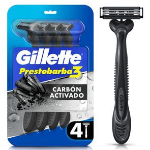 Máquina-de-Afeitar-Prestobarba-3-Carbono-con-Carbón-Activado-4-Und-imagen