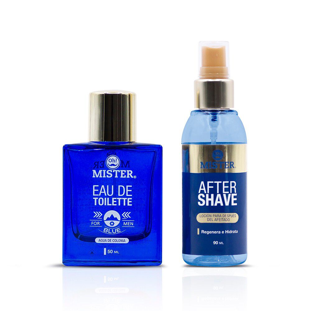 Mister-Blue-Eau-de-Toilette-Spray-50-mL-+-After-Shave-100-mL-imagen-2