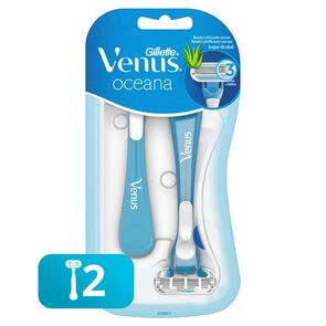 Venus-Oceana-Maquina-de-Afeitar-Desechable-3-Hojas-con-Aloe-Mujer-X2-imagen
